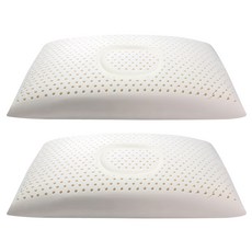 Ishur 伊舒爾 100%天然乳膠枕 舒適透氣, 乳膠枕 白色, 2個