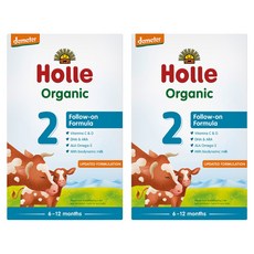 홀레 유기농 분유 2단계 6~12개월, 500g, 2개