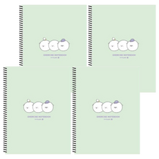 morning glory 2500 加厚左翻練習本, 款式隨機, 4本