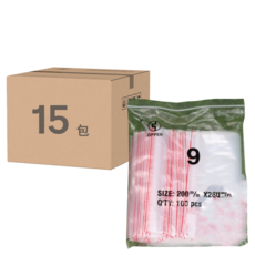 PE夾鏈袋 0.04, 9號(280mm x 200mm), 100個裝, 15包