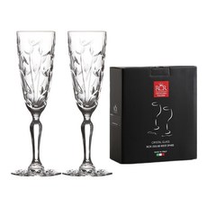 RCR 라우르스 크리스탈 샴페인잔, 160ml, 2개