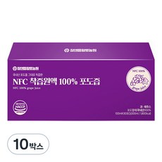 참앤들황토농원 NFC 착즙원액 포도즙, 3L, 10박스