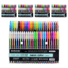 Bianyo 筆恩尼 Bianyo 金屬霓虹熒光水性炫目 Decopen 48 色套裝 1.0mm, 混合顏色, 5套