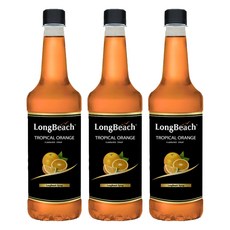 롱비치 오렌지 시럽, 740ml, 3개