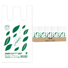 萬福 食品包裝環保兩用袋 環標 4斤, 1箱