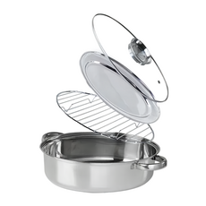 WondaMom 不鏽鋼蒸魚鍋具組, 34cm, 1組