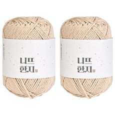Knitt 韓紙編織線 50g, 01 奶油米色