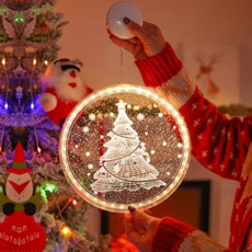 Apex Innovation LED 吸盤式掛燈 24CM 透明款 聖誕樹 暖白光, 1個