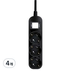 대성 국산 플러스탭 통합 스위치 고용량 멀티탭 3구, 1m, 4개