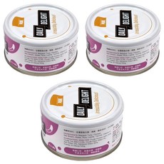 DAILY DELIGHT 鮮肉餐 貓咪主食罐頭, 鰹魚白肉 + 雞肉 + 海鯛, 80g, 3罐