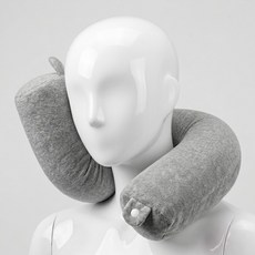 아리코 트위스트 목베개 목쿠션, 쿨링 그레이