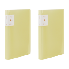 Lan CHYn 連勤牌文具 Y PP果凍色系小背卡/資料簿 LC-8120 20張, 黃色, 2本