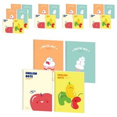 POPO FANCY 英語筆記本, 混合顏色, 24個