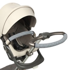 Manito Clean Grip 嬰兒車把手罩 Stokke Xplory, Hound Tooth Black, 1份