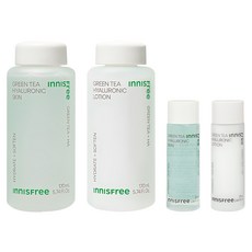 INNISFREE 綠茶玻尿酸保濕系列組 多入保養組合 化妝水乳液一次搞定 特殊綠茶萃取配方 高濃度保濕, 1組
