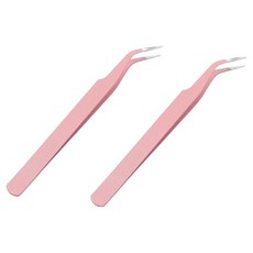 Ellove 睫毛夾 眉毛鑷子, 2個, 粉紅色