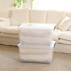 라이피스트 클라스 리빙박스, 투명 + 블루 + 블랙, 2개