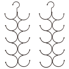 Anys 多用途領帶圍巾腰帶掛架, 黑色, 2個