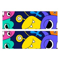 吸濕排汗運動毛巾, 2條, 小怪獸 多色