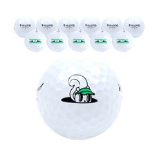 Tiyond 遠距飛行卡通圖案2層高爾夫球, 12入, 1個, 白色