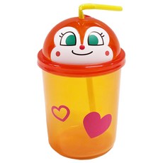 ANPANMAN 麵包超人 轉蓋吸管杯 紅精靈, 330ml, 1個