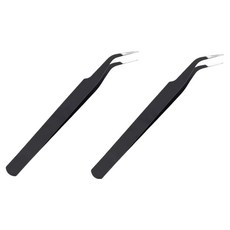 Ellove 睫毛鑷子 眉毛鑷子, 2個, 黑色