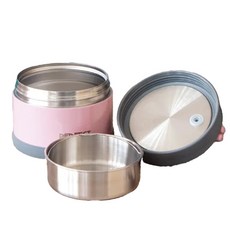 PLUS PERFECT 理想 極緻 316 可提式便當盒, 14cm, 1個, 粉紅色