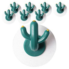 TheFlow 北歐可愛仙人掌黏貼式掛勾, 混合色, 8個