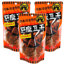 熊出沒注意 惡魔豆干, 蒜香微辣風味, 140g, 3包