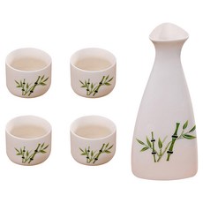 L'amour 德利清酒杯5件組 綠色, 酒瓶 + 酒杯, 1套