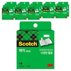 3M Scotch 魔術膠帶補充包 12mm x 18m, 混合顏色, 14個