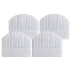 Neo 拋棄式不織布廚房衛生帽, 4個, 白色