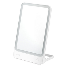 Kinyo LED直立壁掛兩用化妝鏡, 白色