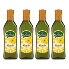 OLITALIA 奧利塔 芥花油 單元不飽和脂肪含量高 適合高溫料理, 500ml, 4瓶