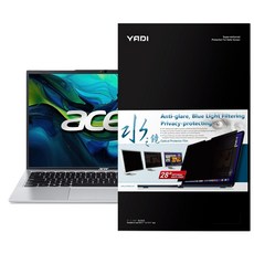 YADI 亞第 插卡隱貼 16 : 10 水之鏡防窺片 Acer Aspire AL14 52M 54QL專用 PF4PPB-W140 14吋, 1個