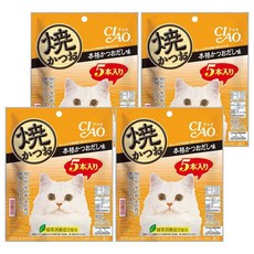 INABA CIAO 啾嚕 宗田鰹魚柳條 5入, 鰹魚高湯, 100g, 4袋