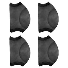 Empini 透膚後腳跟矽膠保濕襪套組 黑色, 4套