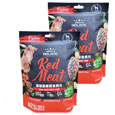 ABSOLUTE HOLISTIC 全齡犬 鮮食肉片, 放牧牛 + 放牧鹿 + 綠貽貝 + 牛磺酸, 100g, 2包