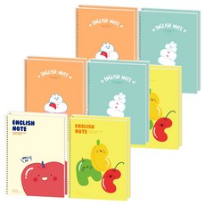 POPO FANCY 英語筆記本, 混合顏色, 16個