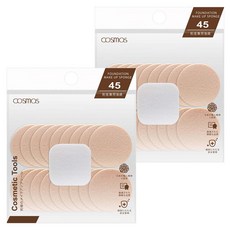 台灣 COSMOS 45小圓海綿20+1入組 S30692, 2個, 膚色