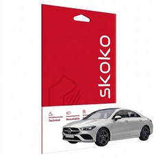 스코코 벤츠 더 뉴 CLA C118 페이스리프트 지문방지 저반사 풀커버 네비게이션 액정보호필름 세트