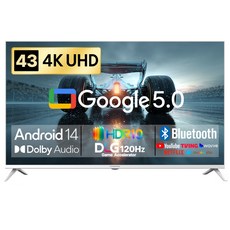 창홍 4K UHD LED 스마트 DLG 120Hz 돌비 AI 구글 5 TV, 109cm(43인치), CH431UHD, 스탠드형, 고객직접설치