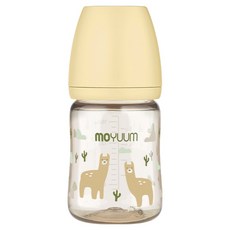 MOYUUM 韓國 PPSU 寬口奶瓶，草泥馬樂園款，170ml，0歲以上適用，安全耐高溫材質, 1個