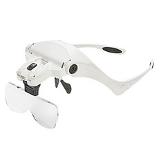 PUSH 普旭 2LED 5鏡片頭戴式放大閱讀燈 頭戴式/夾耳式可替換, B39, 1台