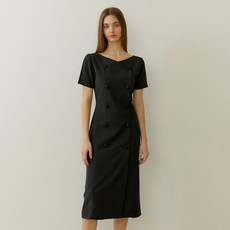 리올그 여성용 보트넥 펜슬 하프 원피스