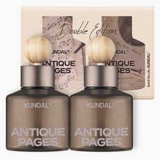 쿤달 퍼퓸 차량용 방향제 75ml 2p + 우드볼 스틱 2p 세트, 앤티크 페이지, 1세트