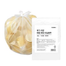 크린아이 묶기쉬운 매듭 배접 비닐봉투 화이트, 80L, 100개