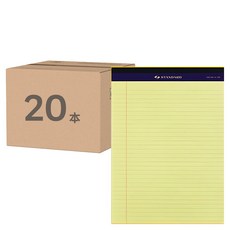Standard 易撕橫線筆記本 A4 黃色, 20本, 50張