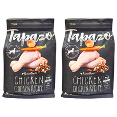 Tapazo 熟齡犬 凍乾三重奏，營養乾糧與豐富佐餐，搭配雞肉、雞蛋、胡蘿蔔凍乾，全齡犬適用, 低敏雞肉配方, 907g, 2包