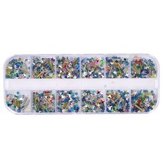 SwissNox DIY美甲藝術配件珠寶亮片12件組, 01, 1個